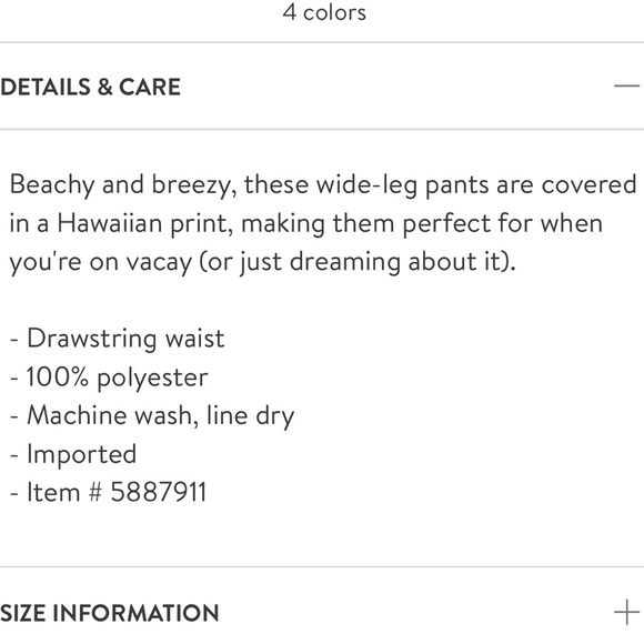 Topshop Hawaiian Print Beach Pants Sz 2 - Picture 16 of 16